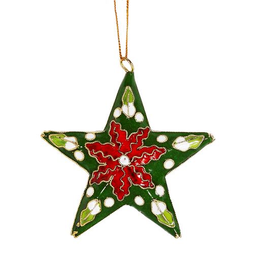 Stern L, Weihnachtsstern, Deko, Cloisonne Emaille, 4365 - zum Schließen ins Bild klicken